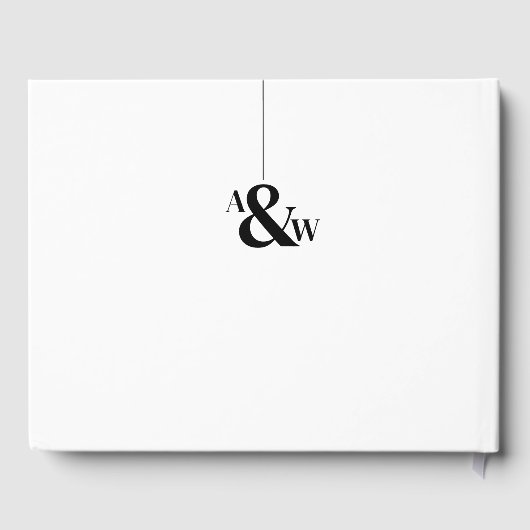 Minimal moderne einfache Hochzeit Gästebuch (Rückseite)