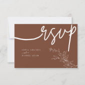 Minimal moderne einfache Hochzeit RSVP Karte (Vorderseite)