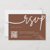 Minimal moderne einfache Hochzeit RSVP Karte (Rückseite)