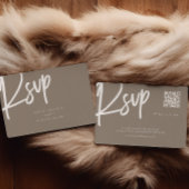 Minimal moderne einfache Hochzeit RSVP Karte