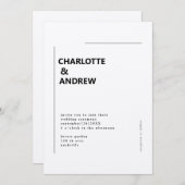 Minimal, moderne Einladung (Vorne/Hinten)