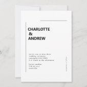 Minimal, moderne Einladung (Vorderseite)