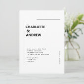 Minimal, moderne Einladung (Stehend Vorderseite)