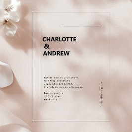 Minimal, moderne Einladung