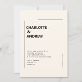 Minimal, moderne Einladung (Vorderseite)