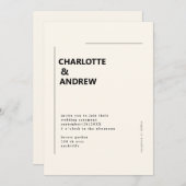 Minimal, moderne Einladung (Vorne/Hinten)