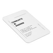 Minimal, moderne Einladung Hochzeit Einladung Magnet (Rechte Seite)