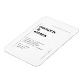 Minimal, moderne Einladung Hochzeit Einladung Magnet (Linke Seite)