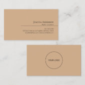 Minimal moderne elegante, einfache Logo-Visitenkar Visitenkarte (Vorne/Hinten)