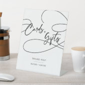 Minimal moderne Extravagante Schrift "Card + Gifts Sockelschild (In SItu)
