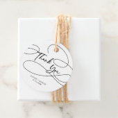 Minimal moderne Extravagante Schrift "Danke" Hochz Geschenkanhänger (Beispiel)