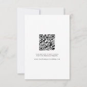 Minimal moderne Extravagante Script "UAWG" QR Code RSVP Karte (Rückseite)