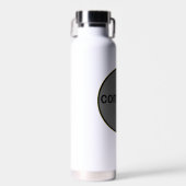 MINIMAL MODERNE FIRMA MARKENGESCHÄFTSLOGO WEISS TRINKFLASCHE (Vorne)