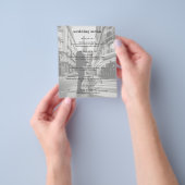 Minimal moderne Foto Budget Hochzeitsmenü Flyer (Gruppe)