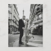 Minimal moderne Foto Budget Hochzeitsmenü Flyer (Hinten)