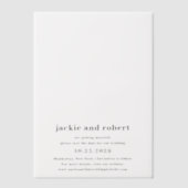 Minimal moderne Foto Hochzeit retten den Termin Pergament Einladungen (Vorderseite)