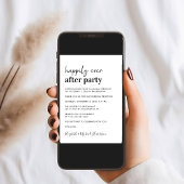 Minimal moderne Foto Hochzeitsempfang Einladung