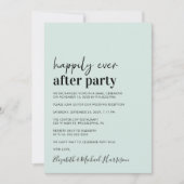 Minimal moderne Foto Mint Hochzeitsempfehlung Einladung (Vorderseite)