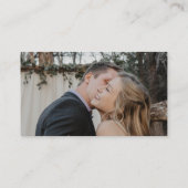 Minimal moderne Foto QR Code Hochzeit RSVP Begleitkarte (Rückseite)