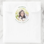 Minimal Moderne Foto Rücksendeadresse Runder Aufkleber (Tasche)