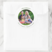 Minimal Moderne Foto Rücksendeadresse Runder Aufkleber (Tasche)