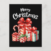 Minimal Moderne frohe Weihnachten Postkarte (Vorderseite)