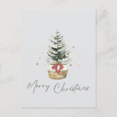 Minimal Moderne frohe Weihnachten Postkarte (Vorderseite)