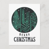 Minimal Moderne frohe Weihnachten Postkarte (Vorderseite)