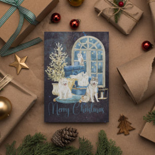 Minimal Moderne frohe Weihnachten Postkarte