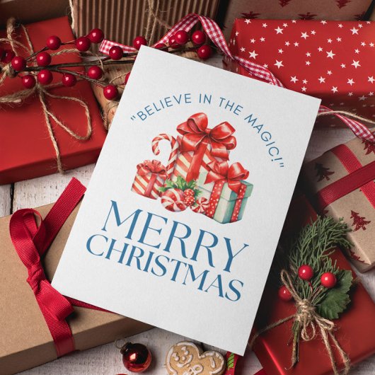 Minimal Moderne frohe Weihnachten Postkarte