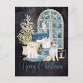 Minimal Moderne frohe Weihnachten Postkarte (Vorderseite)