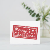 Minimal Moderne frohe Weihnachten Postkarte (Stehend Vorderseite)