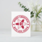 Minimal Moderne frohe Weihnachtskarte Postkarte (Stehend Vorderseite)