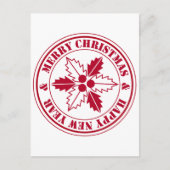 Minimal Moderne frohe Weihnachtskarte Postkarte (Vorderseite)