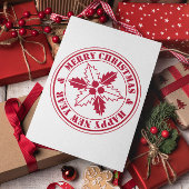 Minimal Moderne frohe Weihnachtskarte Postkarte