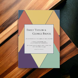Minimal moderne geometrische Farbgebung Stilvolle Einladung