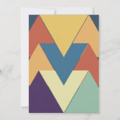 Minimal moderne geometrische Farbgebung Stilvolle  Einladung (Rückseite)