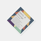 Minimal moderne geometrische Farbgebung Stilvolle Serviette (Ecke)