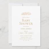 Minimal moderne Gold Script muslimische Babydusche Einladung (Vorderseite)
