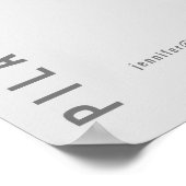 Minimal moderne graue Pilates Fitness Förderung Poster (Ecke)