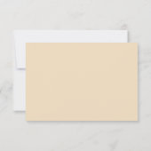 Minimal moderne helle Beige Hochzeit Elegant RSVP Karte (Rückseite)