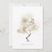 Minimal moderne, hellgrüne Wasserfarbe Save The Date (Vorderseite)