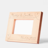 Minimal moderne Herzen Hochzeiten Valentinstag Nam Geätzte Rahmen (Links)