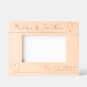 Minimal moderne Herzen Hochzeiten Valentinstag Nam Geätzte Rahmen (Vorderseite)