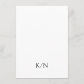 Minimal moderne Hochzeitsdetails Begleitkarte (Rückseite)