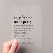 Minimal moderne Hochzeitsempfehlung Acryleinladungen (Insitu (Handheld))