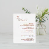 Minimal moderne Hochzeitsfolienkarte Folie Einladungspostkarte (Stehend vorne)