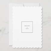 Minimal moderne klassische Schwarz-Weiß-Hochzeit Einladung (Rückseite)