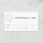 Minimal moderne, kundenspezifische Monogramm Schwa Terminkarte (Vorderseite)