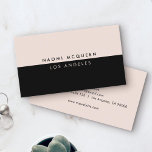 Minimal moderne Luxus Blush Pink Black Visitenkarte<br><div class="desc">Dieses elegante und dennoch einfache Design lasse Ihren Namen durch ein ausgeklügeltes typografisches Layout. Beruflich und modern,  sind diese minimalen Visitenkarten perfekt für jeden,  der ein schicke und trendige und dennoch schlichte Luxusgefühl sucht.</div>